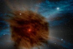 Rara Agonía Polvorienta de una Estrella en Vez de Sufrir una Explosión Nítida de Supernova