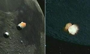 El Mundo se prepara para observar el choque de dos naves en la Luna.